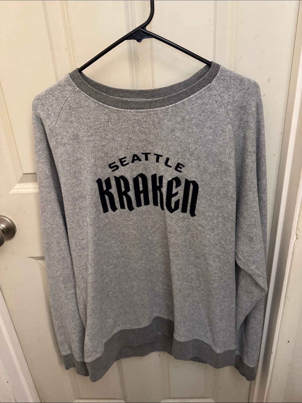 J. America Gray Seattle Kraken Crewneck Sweatshirt